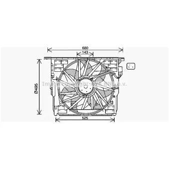 Ventilateur, refroidissement du moteur AVA QUALITY COOLING BW7564