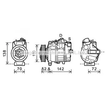 Compresseur, climatisation AVA QUALITY COOLING BWAK415
