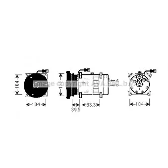 AVA QUALITY COOLING CPAK001 - Compresseur, climatisation