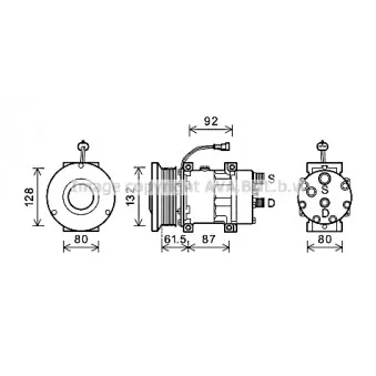 Compresseur, climatisation AVA QUALITY COOLING OEM 1789570