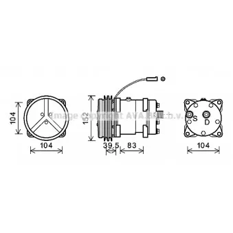 Compresseur, climatisation AVA QUALITY COOLING OEM 1977958C1