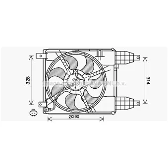 Ventilateur, refroidissement du moteur AVA QUALITY COOLING CT7504