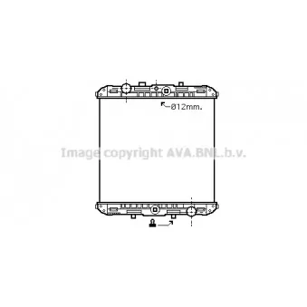 Radiateur, refroidissement du moteur AVA QUALITY COOLING DF2012N