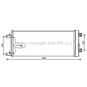Condenseur, climatisation AVA QUALITY COOLING OEM 102495
