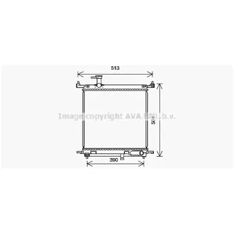 Radiateur, refroidissement du moteur AVA QUALITY COOLING DN2435