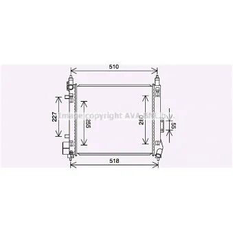 AVA QUALITY COOLING DN2439 - Radiateur, refroidissement du moteur