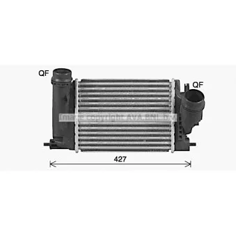 Intercooler, échangeur AVA QUALITY COOLING OEM 144614BE0A