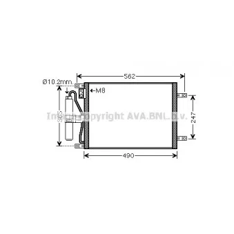 Condenseur, climatisation AVA QUALITY COOLING OEM 92100ay600