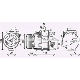 Compresseur, climatisation AVA QUALITY COOLING OEM 92600JK20B