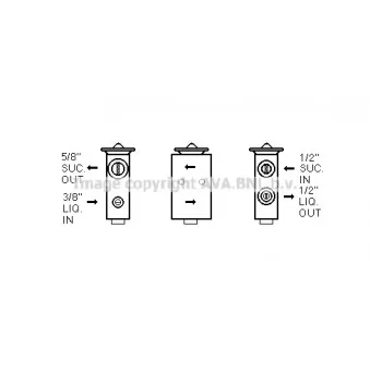 Détendeur, climatisation AVA QUALITY COOLING OEM 4322165