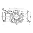 Ventilateur, refroidissement du moteur AVA QUALITY COOLING [FD7608]