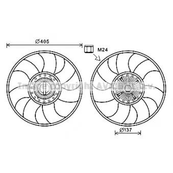 Ventilateur, refroidissement du moteur AVA QUALITY COOLING FDC609