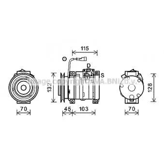Compresseur, climatisation AVA QUALITY COOLING FEK026