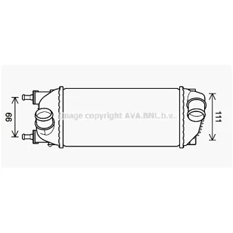 AVA QUALITY COOLING FT4459 - Intercooler, échangeur