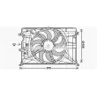 Ventilateur, refroidissement du moteur AVA QUALITY COOLING [FT7611]