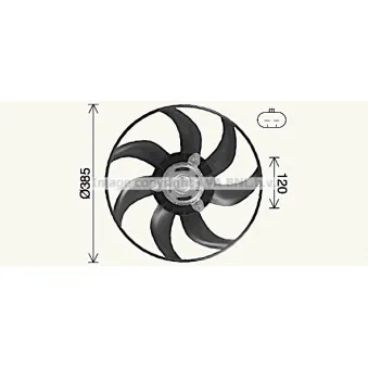 Ventilateur, refroidissement du moteur AVA QUALITY COOLING FT7617