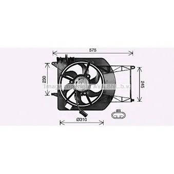 Ventilateur, refroidissement du moteur AVA QUALITY COOLING FT7620