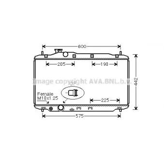 Radiateur, refroidissement du moteur AVA QUALITY COOLING OEM 19010rspg01