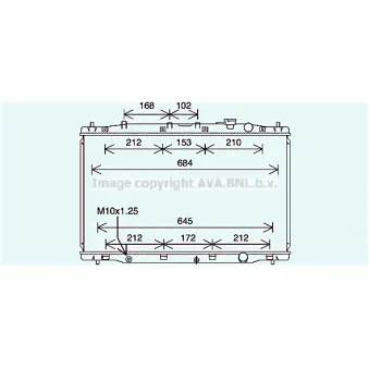 Radiateur, refroidissement du moteur AVA QUALITY COOLING HD2313