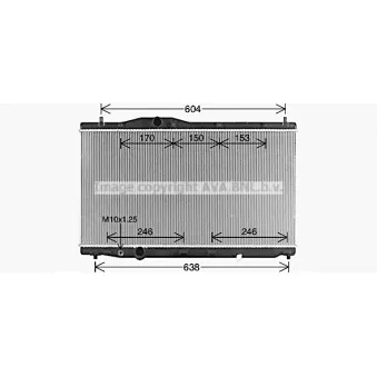 Radiateur, refroidissement du moteur AVA QUALITY COOLING OEM 190105BFA01