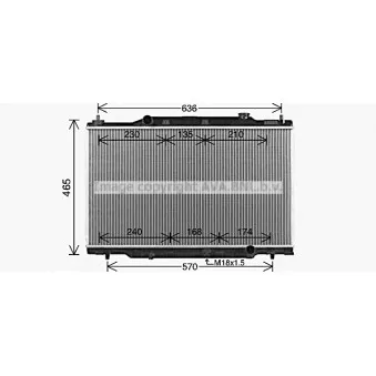 Radiateur, refroidissement du moteur AVA QUALITY COOLING HD2333