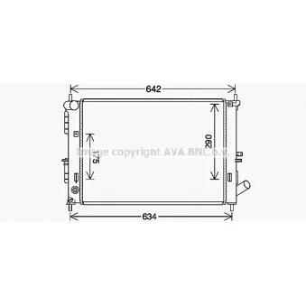 Radiateur, refroidissement du moteur AVA QUALITY COOLING HY2495