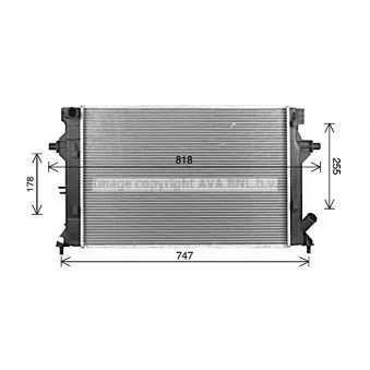 Radiateur, refroidissement du moteur AVA QUALITY COOLING OEM 82002595