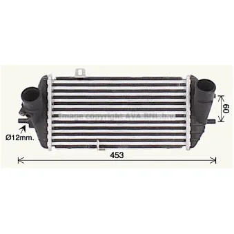 AVA QUALITY COOLING HY4468 - Intercooler, échangeur