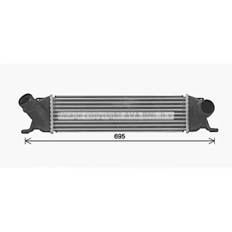 AVA QUALITY COOLING HY4489 - Intercooler, échangeur