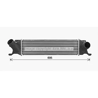 Intercooler, échangeur AVA QUALITY COOLING HY4496