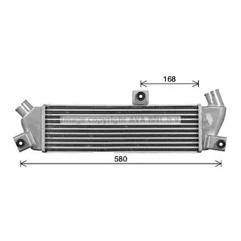 Intercooler, échangeur AVA QUALITY COOLING HY4586