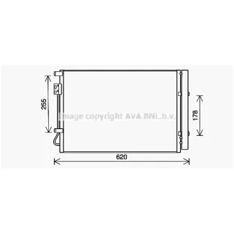 Condenseur, climatisation AVA QUALITY COOLING OEM 976060U000AS