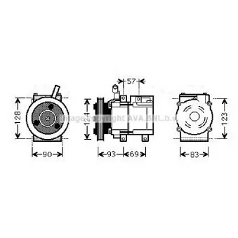 Compresseur, climatisation AVA QUALITY COOLING HYAK259