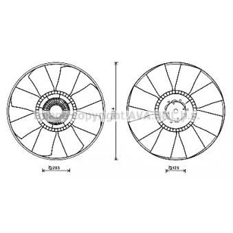 Embrayage, ventilateur de radiateur AVA QUALITY COOLING IVC124
