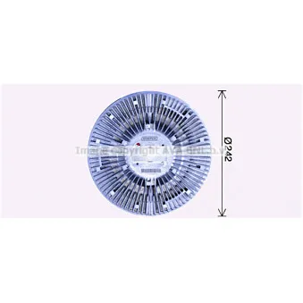 Embrayage, ventilateur de radiateur AVA QUALITY COOLING IVC143 pour IVECO STRALIS AD 260S43, AT 260S43 - 430cv