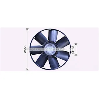 Embrayage, ventilateur de radiateur AVA QUALITY COOLING IVF149 pour MERCEDES-BENZ UNIMOG 120 E 18 K tector, 120 E 18 DK tector - 181cv