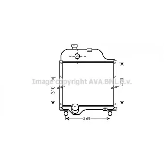 Radiateur, refroidissement du moteur AVA QUALITY COOLING JD2008