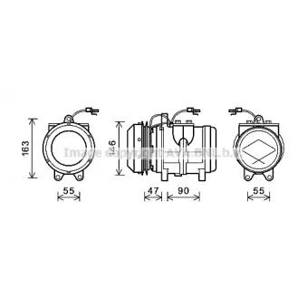Compresseur, climatisation AVA QUALITY COOLING OEM RE12513