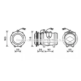 Compresseur, climatisation AVA QUALITY COOLING JDAK021