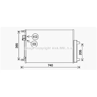 Condenseur, climatisation AVA QUALITY COOLING JE5077D