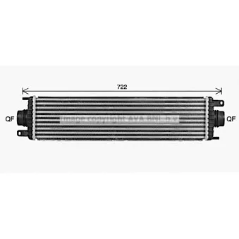 AVA QUALITY COOLING JR4060 - Intercooler, échangeur