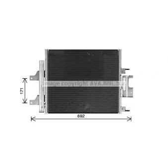 Condenseur, climatisation AVA QUALITY COOLING JR5059D