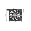 Ventilateur, refroidissement du moteur AVA QUALITY COOLING [JR7502]