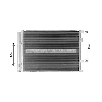 Condenseur, climatisation AVA QUALITY COOLING OEM AC 1055 000S