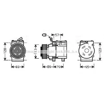 Compresseur, climatisation AVA QUALITY COOLING OEM 977013E350