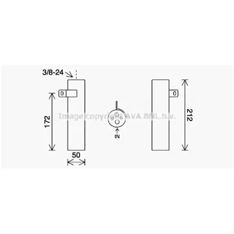 Filtre déshydratant, climatisation AVA QUALITY COOLING KAD290