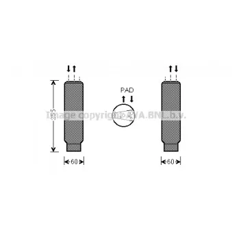 Filtre déshydratant, climatisation AVA QUALITY COOLING KBD002