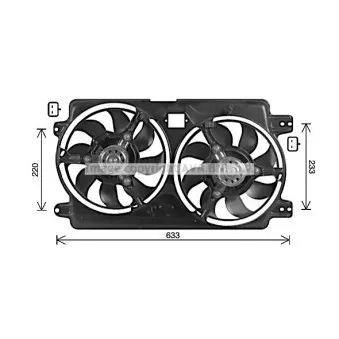 Ventilateur, refroidissement du moteur AVA QUALITY COOLING OEM 60814583