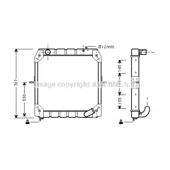 AVA QUALITY COOLING ME2160 - Radiateur, refroidissement du moteur