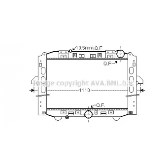 AVA QUALITY COOLING ME2284 - Radiateur, refroidissement du moteur